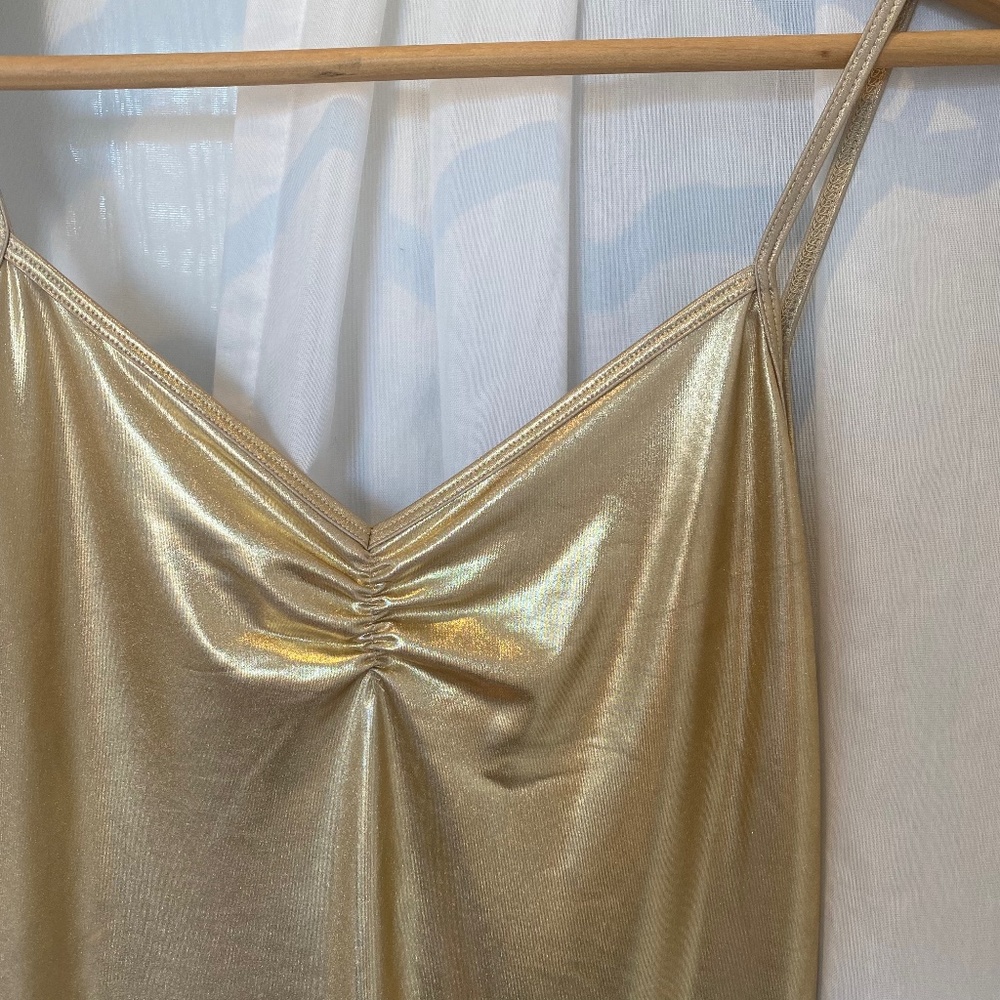F21 gold bodysuit